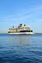 Celebrity infinity cruise ship sailing out to sea