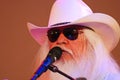 Celebrity Leon Russell with Flowing White Hair Royalty Free Stock Photo