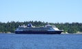 Celebrity Millennium Cruise Ship past the famous Stanley Park in Vancouver for a seven-day Alaska cruise vacation.