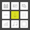 celender , credit card , music , graph , user interface icons