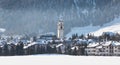 Celerina in the Engadine valley Switzerland