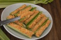 Celery with pimento cheese Royalty Free Stock Photo