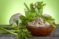 Celery salad and juice Royalty Free Stock Photo