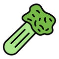 Celery stick icon color outline vector