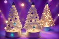 Celestial Angel Tree Toppers Illuminated by LED Lights.AI Generated