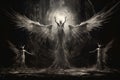 Celestial beings with wings of pure light and angelic voices - Generative AI