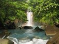 Celestial blue waterfall Royalty Free Stock Photo