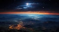 Celestial Blues: Earth's Grace from the ISS Royalty Free Stock Photo