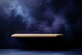 celestial bookshelf, a bookshelf crafted from twinkling stars set against a deep purple sky, with room for text