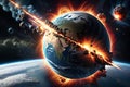 Celestial Catastrophe: Planet Earth Captured in the Exact Moment of a Catastrophic Explosion