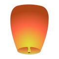 Celestial Chinese lantern with white background