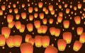 Celestial Chinese lanterns rise to the sky