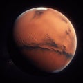 Astrological close-up image of the planet of Mars