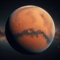 Astrological close-up image of the planet of Mars