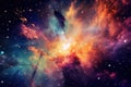 celestial collision of stars and galaxies, exploding in a dazzling display of cosmic fireworks