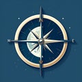Celestial Compass Guiding by Moonlight Royalty Free Stock Photo