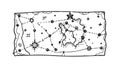 Celestial Constellation Map: Astronomical Star Chart, vector design Generative AI Royalty Free Stock Photo