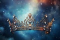 Celestial Crown Fantasy Sky Night gazing Royalty Free Stock Photo