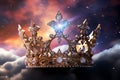Celestial Crown Fantasy Sky Night gazing Royalty Free Stock Photo