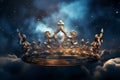 Celestial Crown Fantasy Sky Night gazing Royalty Free Stock Photo