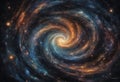 Celestial Dance: Cosmic Swirl of Stars and Galaxies Swirling in the Vastness of Space