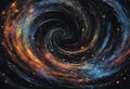 Celestial Dance: Cosmic Swirl of Stars and Galaxies Swirling in the Vastness of Space