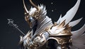 celestial dragon warrior, digital art illustration, Generative AI