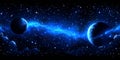 Celestial Dreamscape Two Planets Nebula Stars Night Sky Royalty Free Stock Photo
