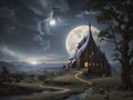 Celestial Elegance: Bethal Moon\'s Nighttime Splendor