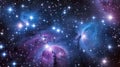 Celestial Elegance, Pink and Blue Starshine in the Cosmos. Generative Ai Royalty Free Stock Photo
