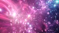 Celestial Elegance, Pink and Blue Starshine in the Cosmos. Generative Ai Royalty Free Stock Photo