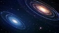 Celestial Elegance Saturns Rings Copper and Nebula Navy Pattern Royalty Free Stock Photo