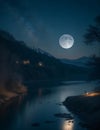 Celestial Elegance: Sony A7R's Lens Unveils the Moonlit Enchantment