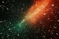 Celestial event cosmic explosion outer space digital art universe wide angle galactic journey Royalty Free Stock Photo