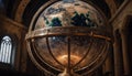 Celestial Globe in Ornate Room