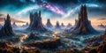 Celestial Kingdom. Otherworldly realm populated by majestic celestial beings and mythical creatures Royalty Free Stock Photo