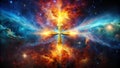Celestial Maltese Cross: A Cosmic Tapestry Generative AI