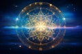 Celestial Mandala: A Transcendent Cosmic Masterpiece Royalty Free Stock Photo