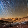 1565 Celestial Meteor Shower: A mesmerizing and celestial background featuring a meteor shower with shooting stars, cosmic dust,