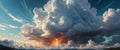 Celestial Mythos: HDR Portrait of a Gothic Cloud Creature