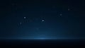 Celestial Nightscape Deep Blue Starry Sky Twinkling Lights and Subtle Horizon Glow Royalty Free Stock Photo