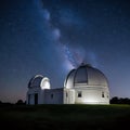 Celestial observatories designed for astronomical research and public education: AI Generated Royalty Free Stock Photo