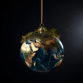 Celestial Ornament: Earth Adorning the Cosmic Christmas Tree