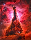 Celestial Pillar of the Cone Nebula in Deep Space Royalty Free Stock Photo