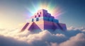 Celestial Pyramid in the Clouds Royalty Free Stock Photo