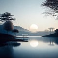 Celestial Ripples: Lakeside Tranquility