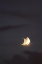 Celestial Serenity: Waxing Crescent Moon and the North Star