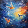 Celestial Soaring: Birds in Flight