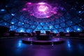Celestial Splendor: Abstract Planetarium Dome with Sparkling Night Sky