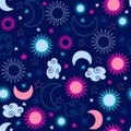 Celestial Sun Stars Pattern